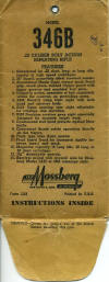 Mossberg Model 346B Hang Tag
